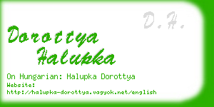 dorottya halupka business card